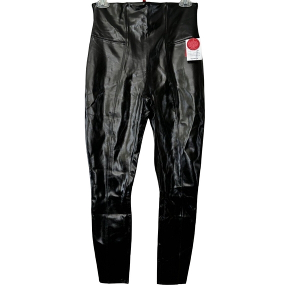 Spanx Faux Patent Leather Leggings Large Tall - Picture 12 of 14